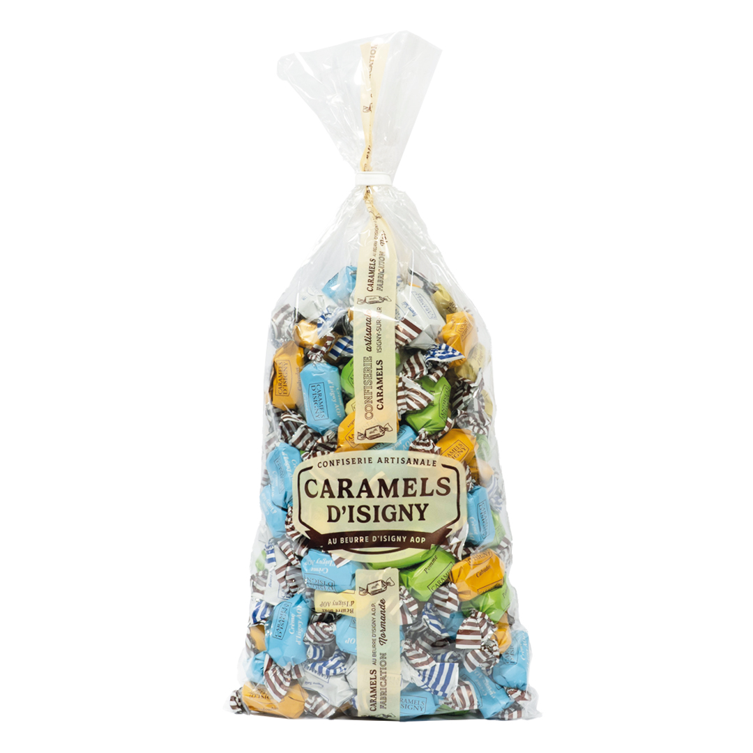 caramels-d-isigny-caramels-en-sachets-assortiment-normandie-caramels-1kg image 1