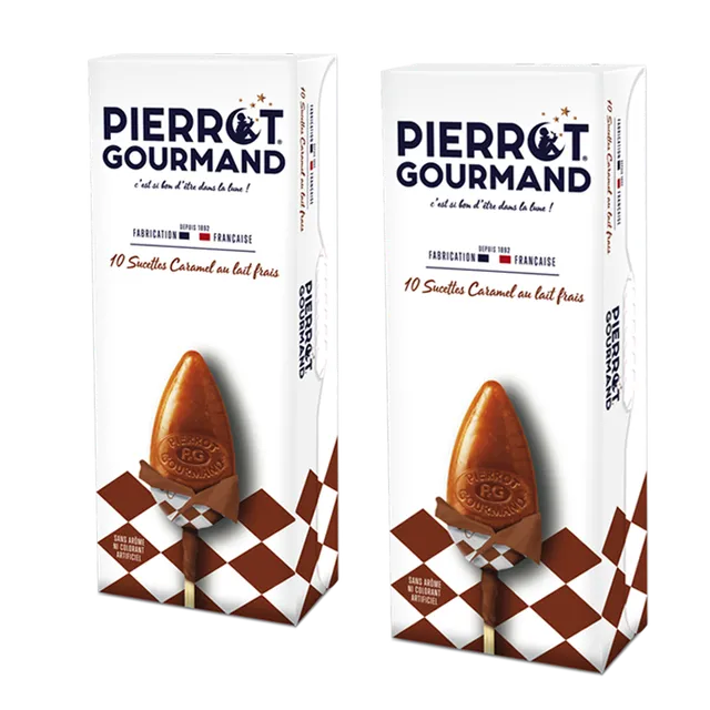 pierrot-gourmand-caramel-sucettes-2-tuis-x10-lait-frais image 1
