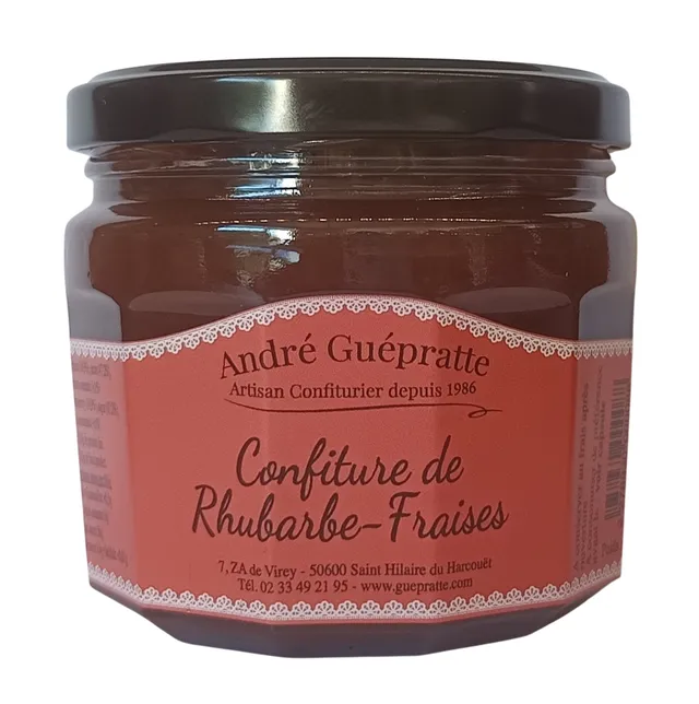 andr-guepratte-confiture-rhubarbe-fraises-artisanale-sans-colorant image 1