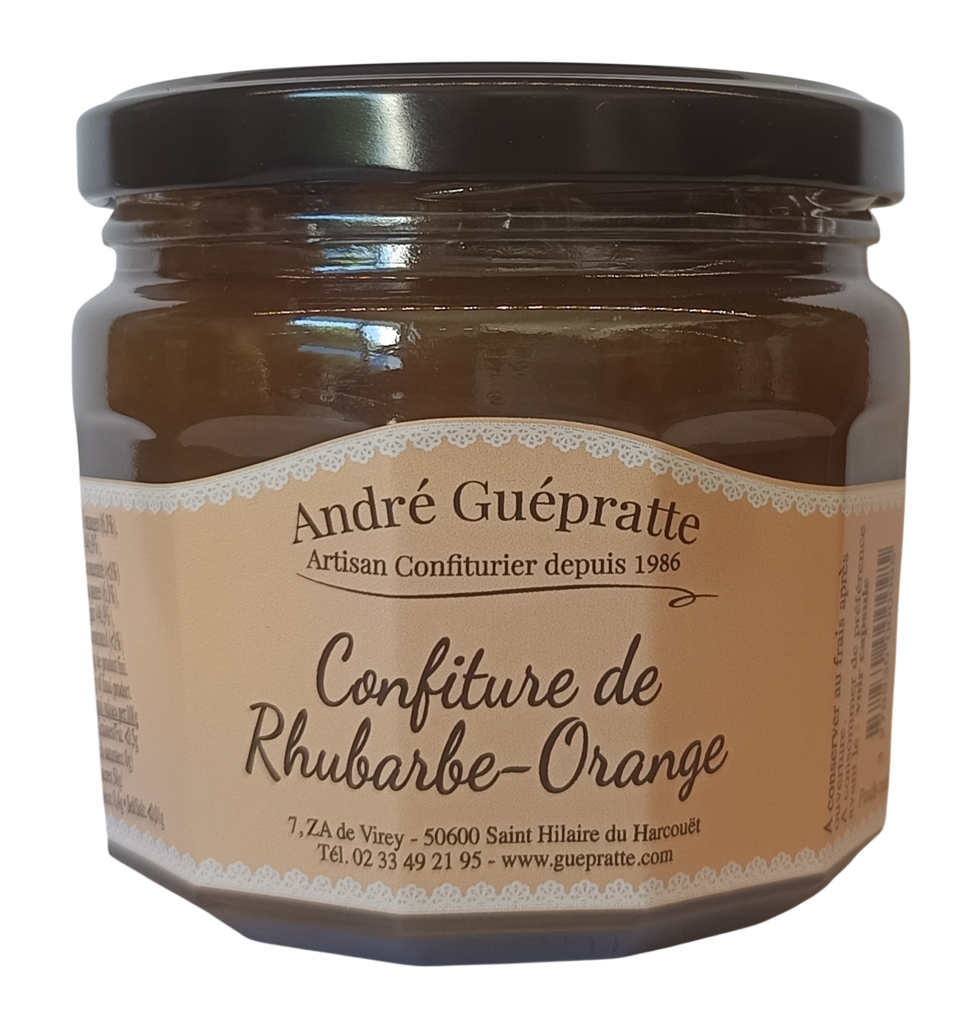 andr-guepratte-confitures-rhubarbe-orange-artisanale-sans-colorant image 1
