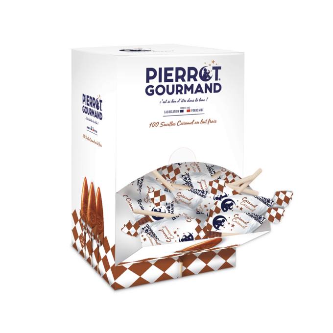 pierrot-gourmand-les-sucettes-bo-te-100-caramel-lait-frais image 1