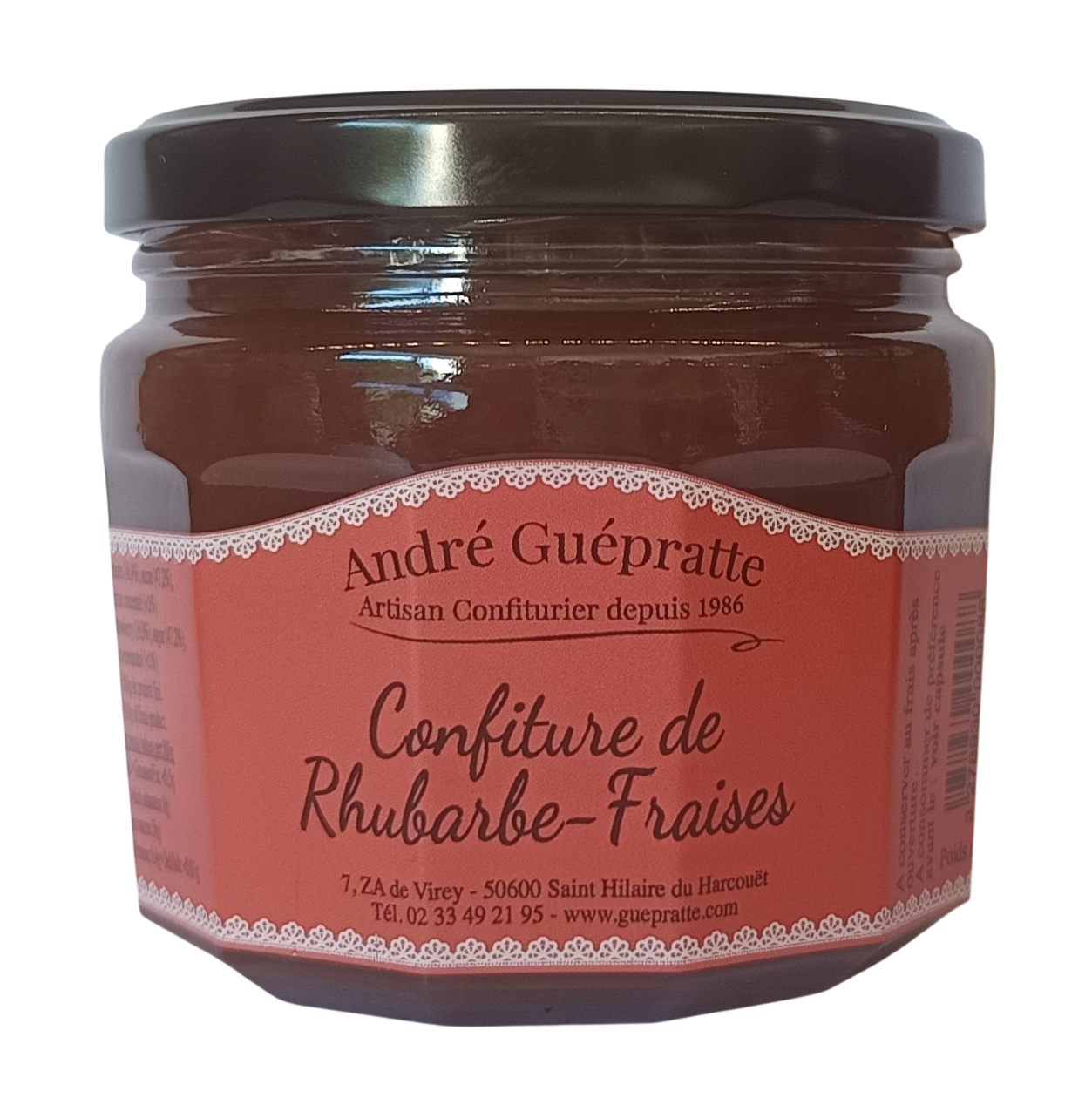 andr-guepratte-confiture-rhubarbe-fraises-artisanale-sans-colorant image 1