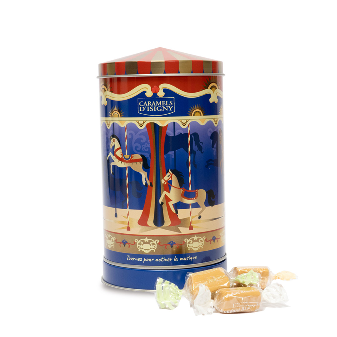 caramels-d-isigny-cadeaux-bo-te-musique-carrousel-caramels-200g image 1