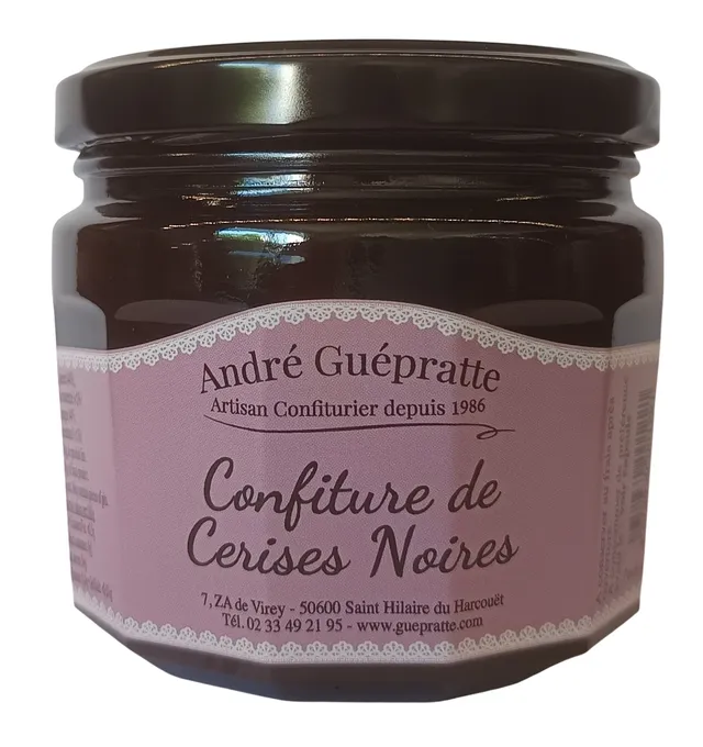 andr-guepratte-confitures-cerises-noires-confiture-artisanale-55-fruits image 1