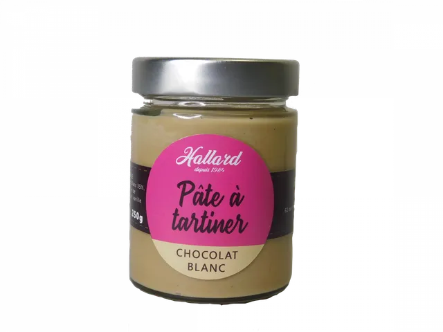 confiserie-hallard-tablettes-de-chocolat-p-te-tartiner-chocolat-blanc-250g image 1
