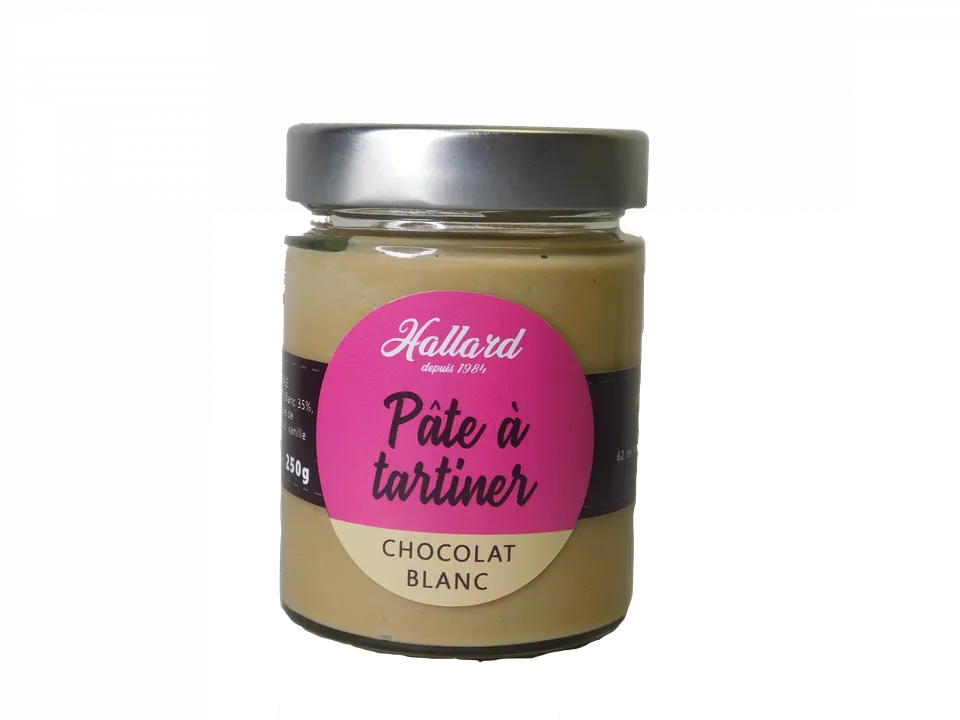 confiserie-hallard-tablettes-de-chocolat-p-te-tartiner-chocolat-blanc-250g image 1