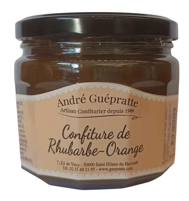 andr-guepratte-confitures-rhubarbe-orange-artisanale-sans-colorant image 1