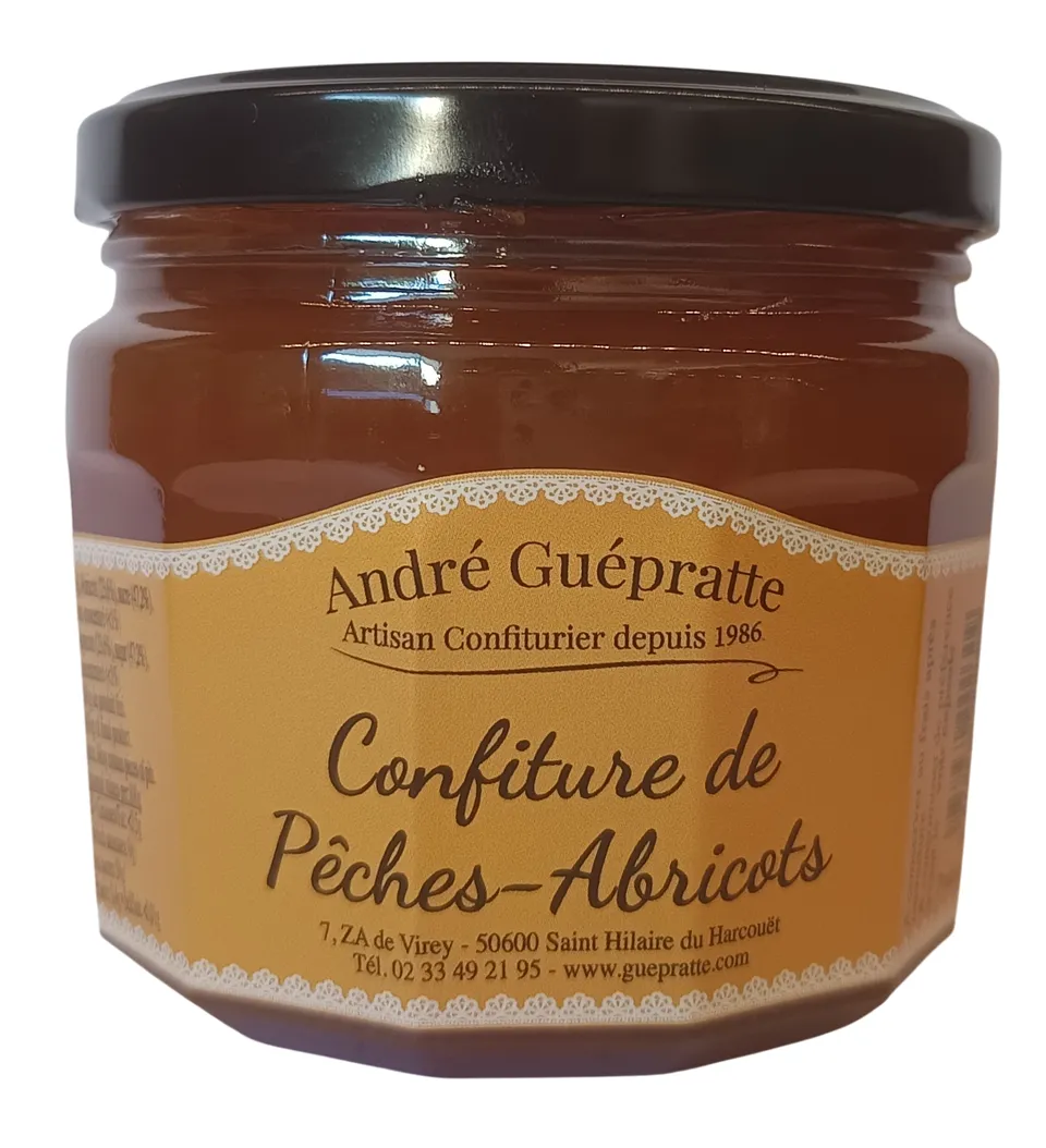 andr-guepratte-confitures-p-ches-et-abricots-confiture-artisanale image 1