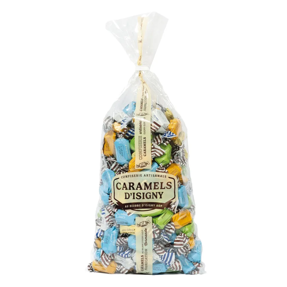caramels-d-isigny-caramels-en-sachets-assortiment-normandie-caramels-1kg image 1