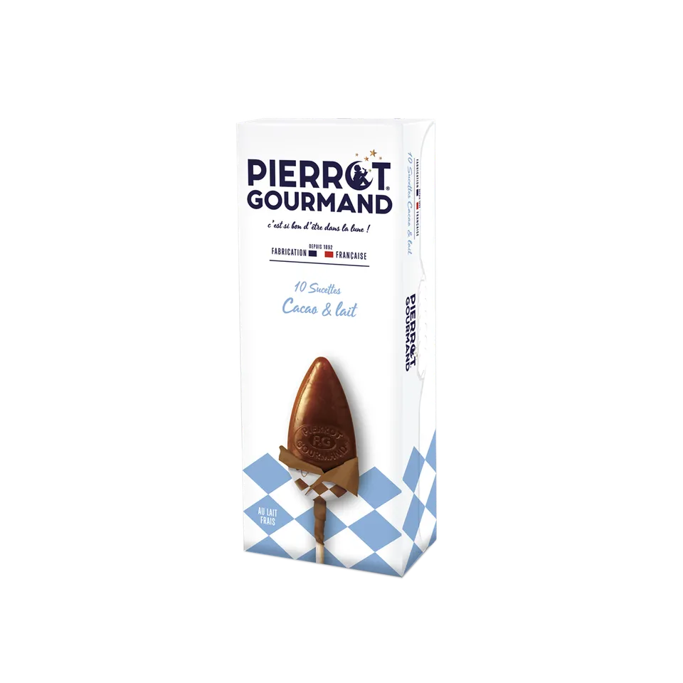pierrot-gourmand-les-sucettes-etui-10-sucettes-cacao-lait-chocolat image 1