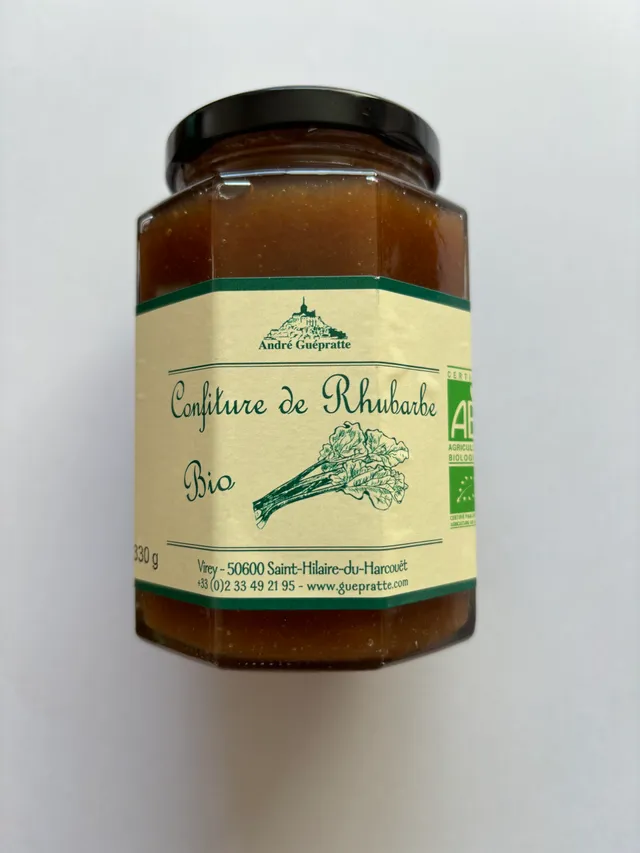 andr-guepratte-confiture-rhubarbe-confiture-bio-artisanale image 1