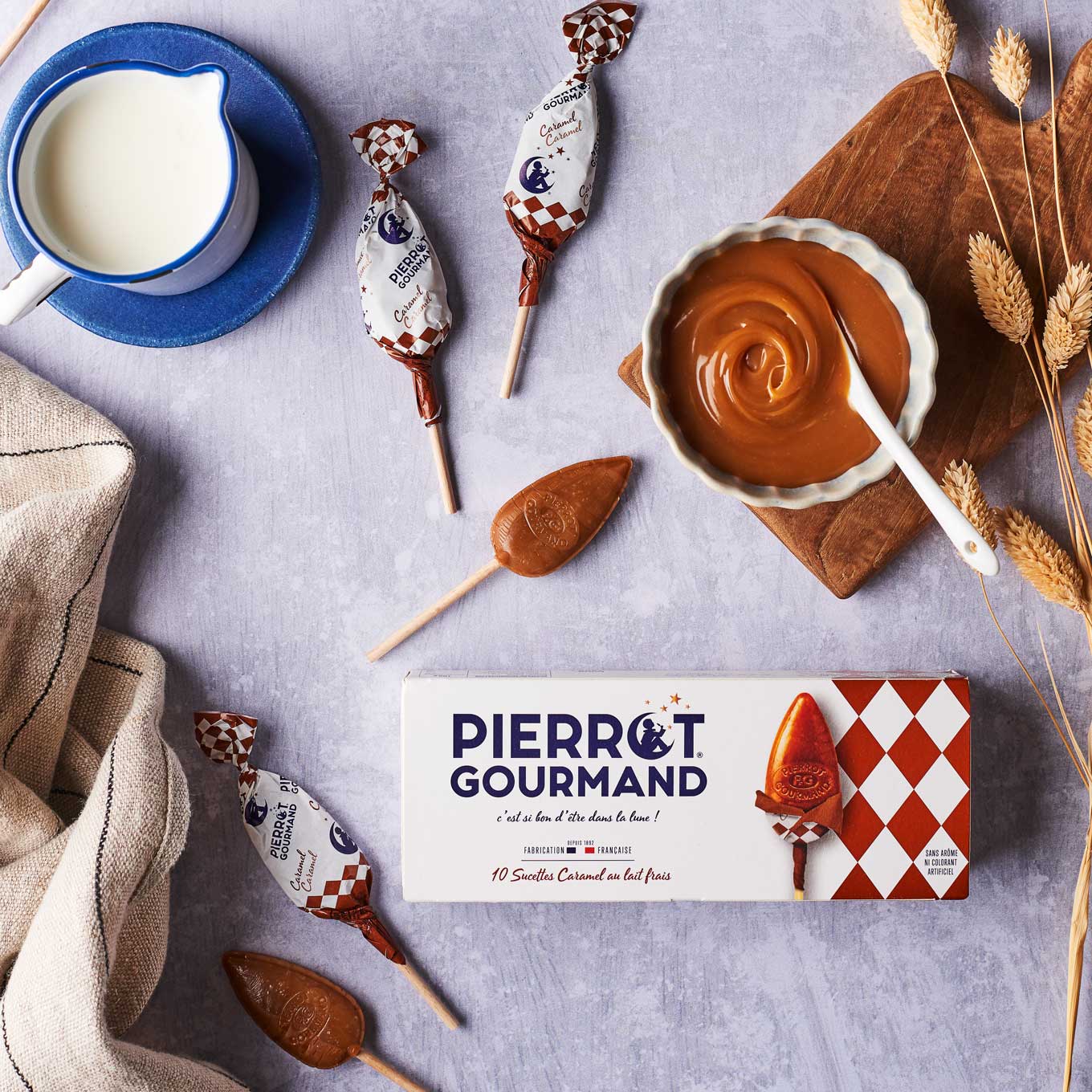 pierrot-gourmand-tui-10-sucettes-caramel-lait-frais image 2